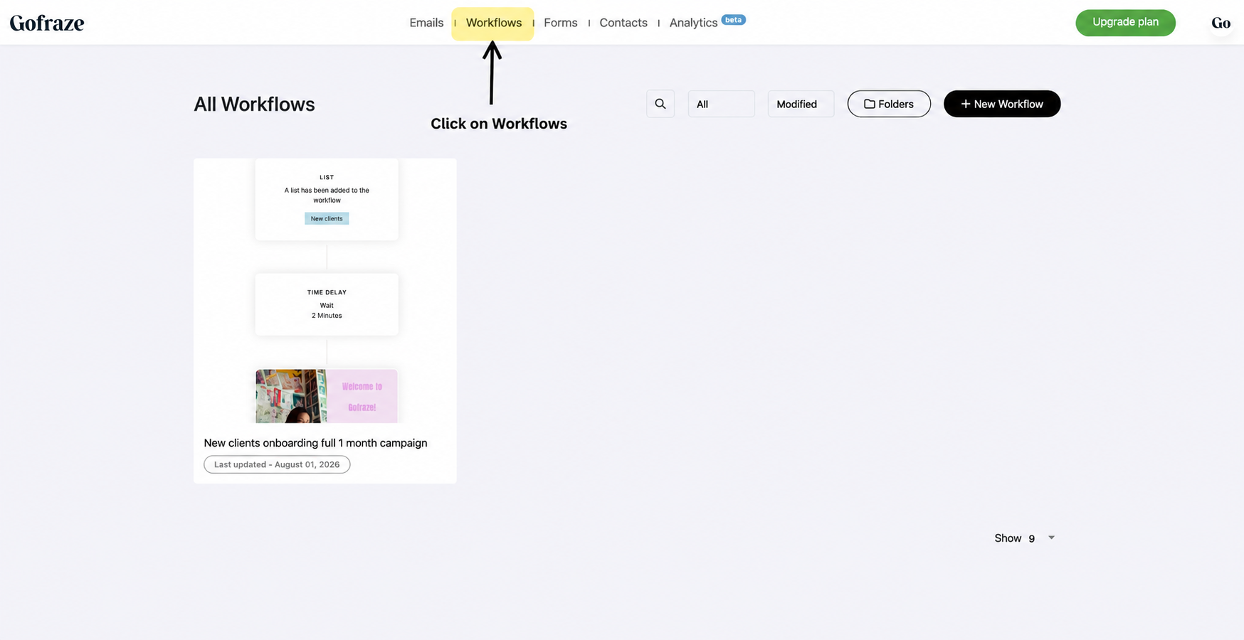 Gofraze login page